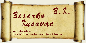 Biserko Kusovac vizit kartica